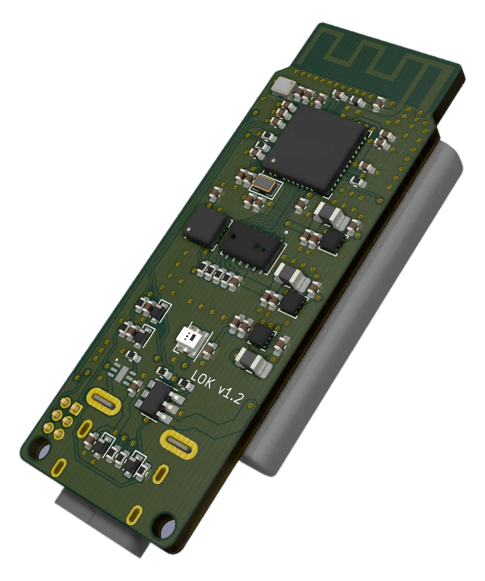 Render of the alarm sensor node board.