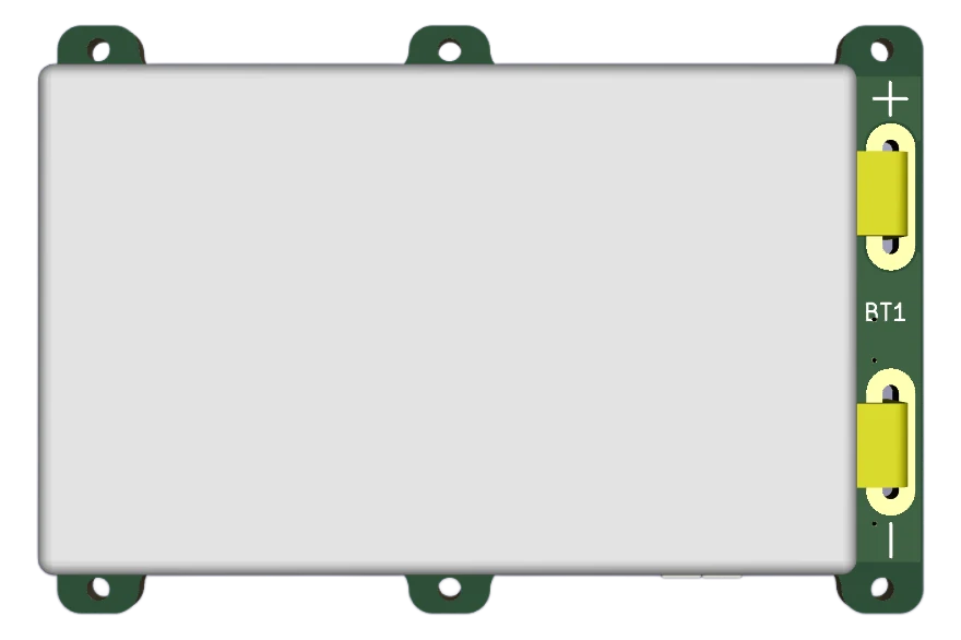 Underside render of the hub board.
