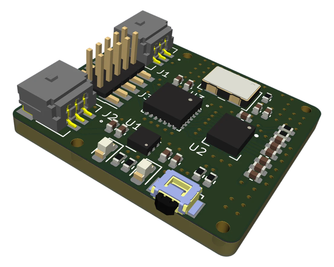 Render of the motion sensor node board.