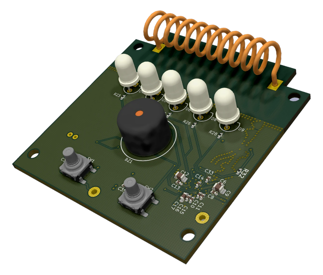 Render of the LoRa hub board.
