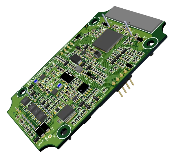 Render of the temperature sensor board.