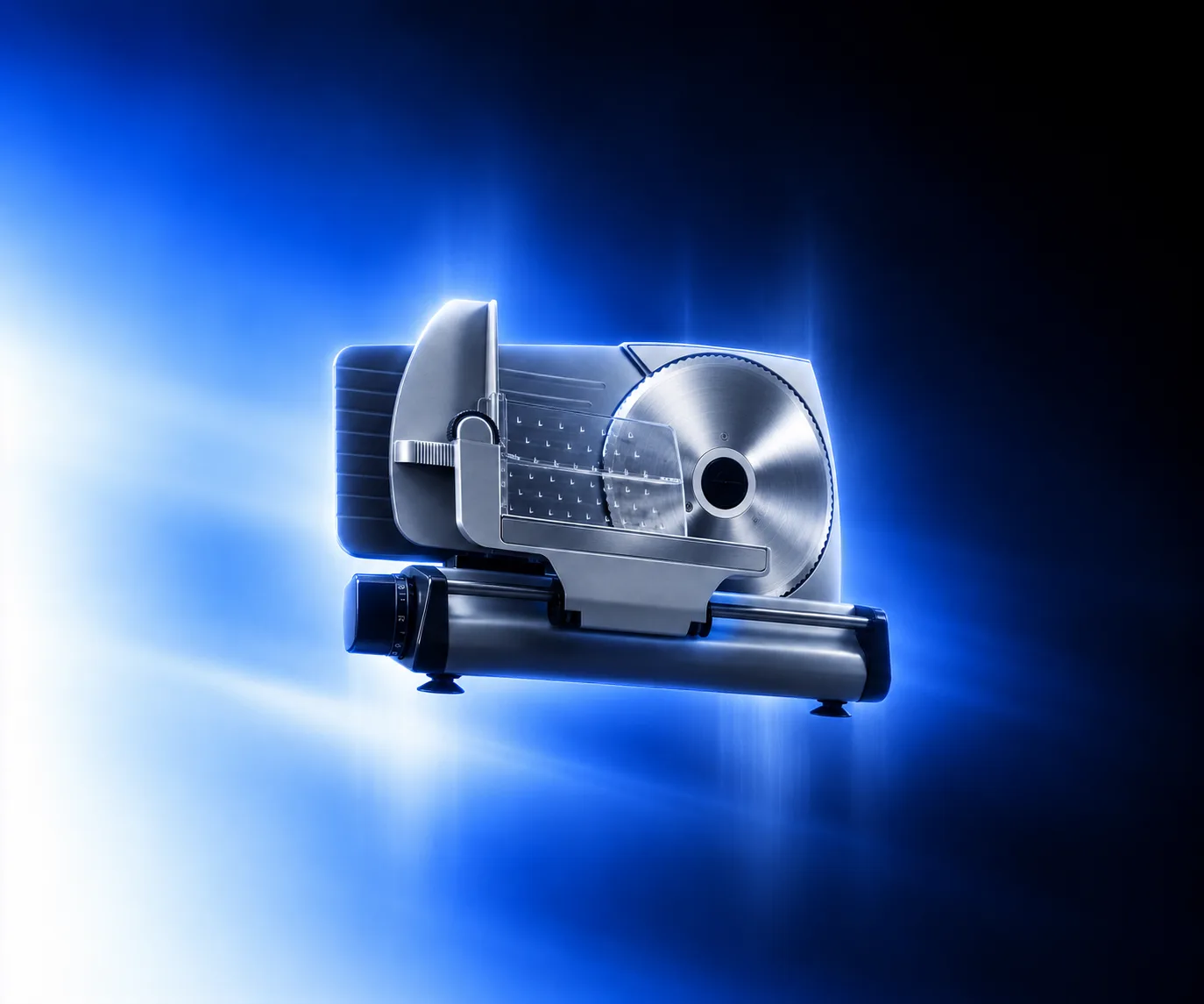 Product render of the food slicer the controller is built for.